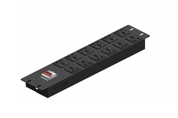 thanh nguồn PDU 12 ổ cắm điện 3 chấu dùng lắp tủ rack 